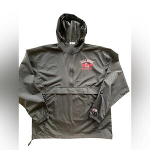 Champion Half-Zip Hoodie with Ball State University Logo - Black